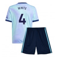 Maglia Calcio Arsenal Ben White #4 Terza Divisa Bambino 2024-25 Manica Corta (+ pantaloncini)